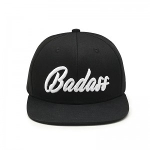 OEM Design Flat Brim Brim 6 Panouri Personalizate 3D Logo Hip Hop Cap Snapback Hat for Men