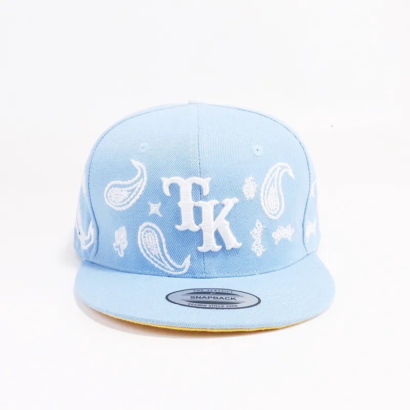 Controlulnegru pălării snapback personalizate 100% acrilic hip hop capac snapback pălării cu factură plată
