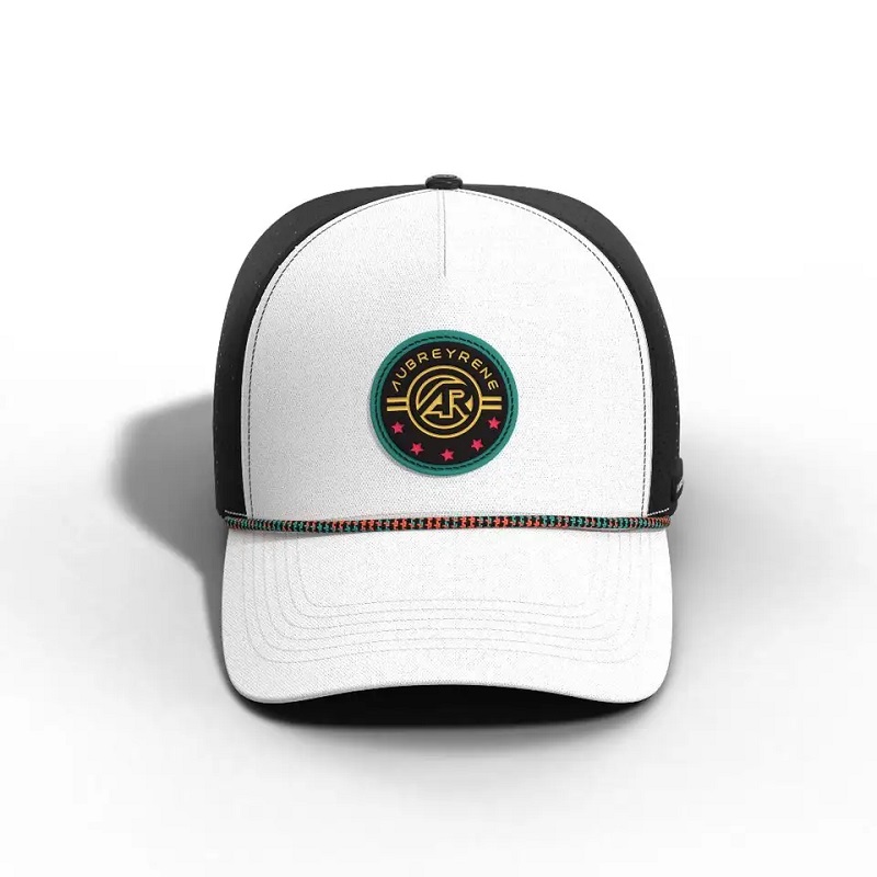Nou design de modă pălărie de modă Patch personalizat Patch respirabil 5 panou curb de baseball cu frânghie cu frânghie